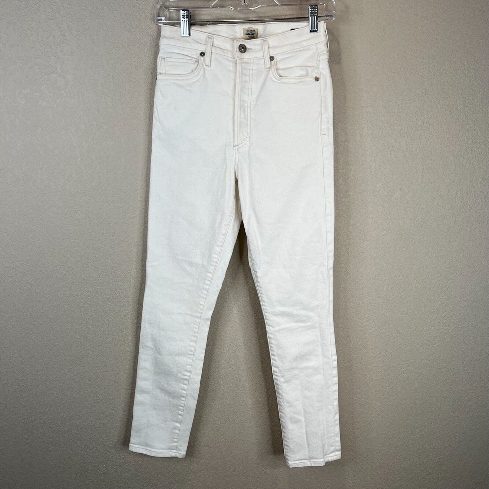 Citizen of Humanity Women's Olivia High Rise Slim Ankle Jeans White Size 25